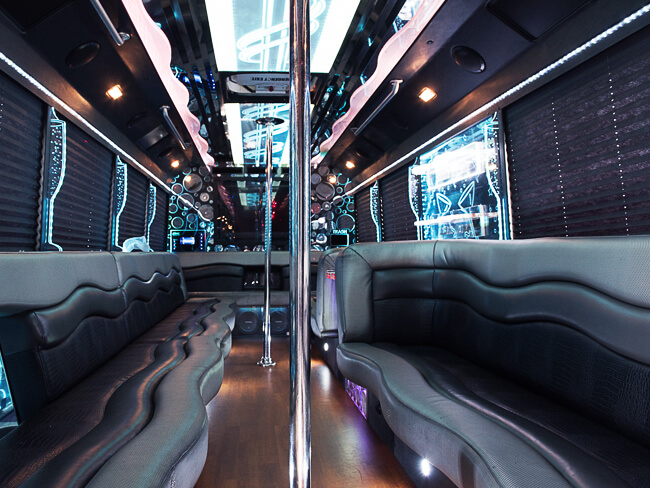 Limousine Bus with CD Player