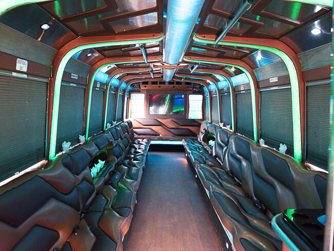 Limo bus with dance floor